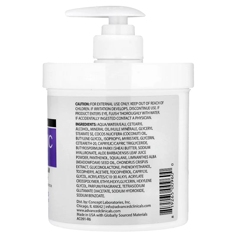 Fuktighetsgivende krem med Hyaluronic-syre 454g
