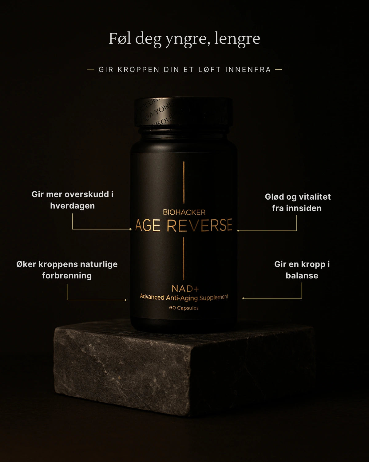 Age Reverse NAD+ | 90 Kapsler