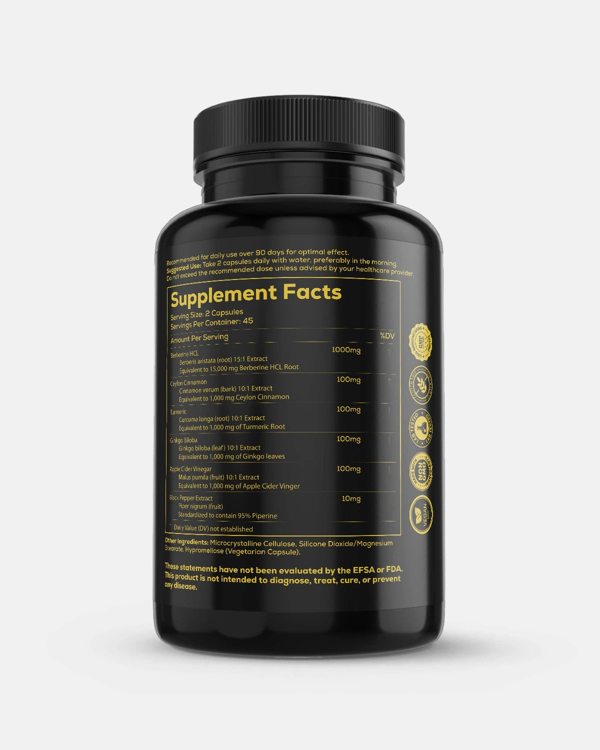 Berberine 1000 mg | 90 kapsler