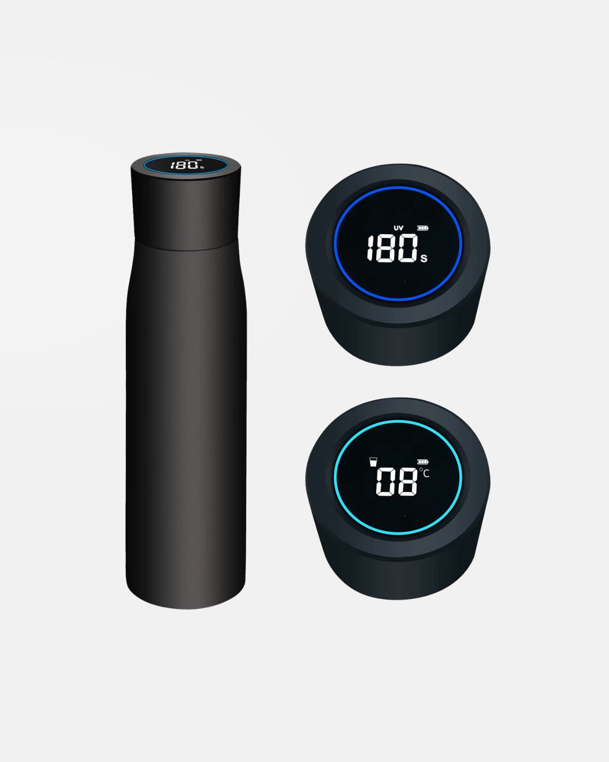 Smart Bottle | 500 ml | UV-C Vannrensing & Temperaturkontroll
