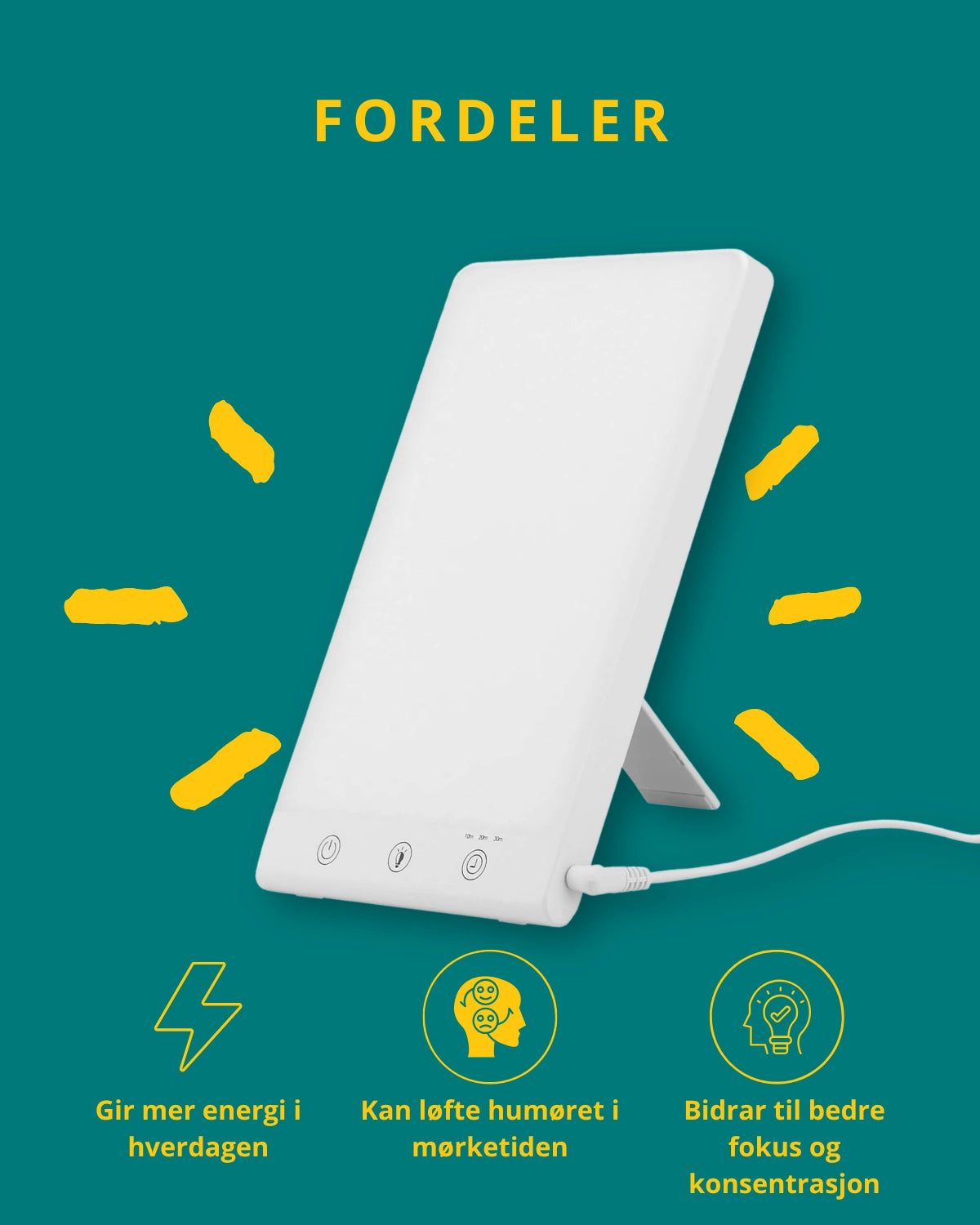 Dagslyslampe 10 000 lux