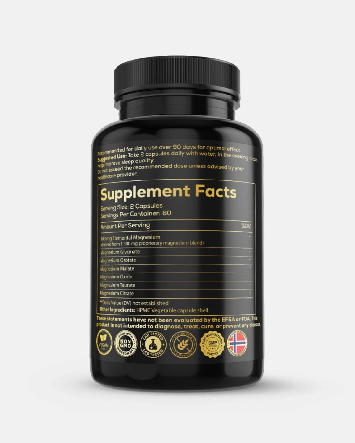 Premium Magnesium Complex | 300mg | 120 Kapsler