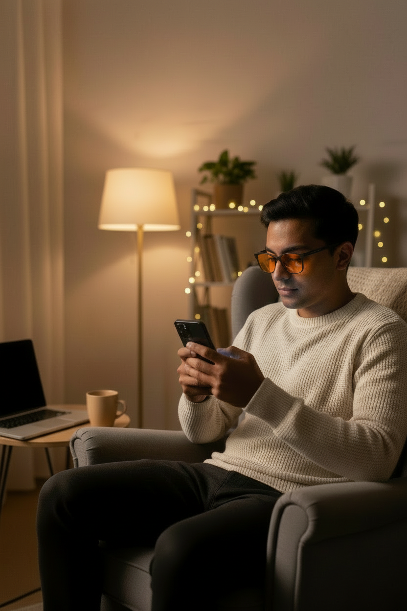 Night Vision – 100% Blålysblokkering for Bedre Søvn