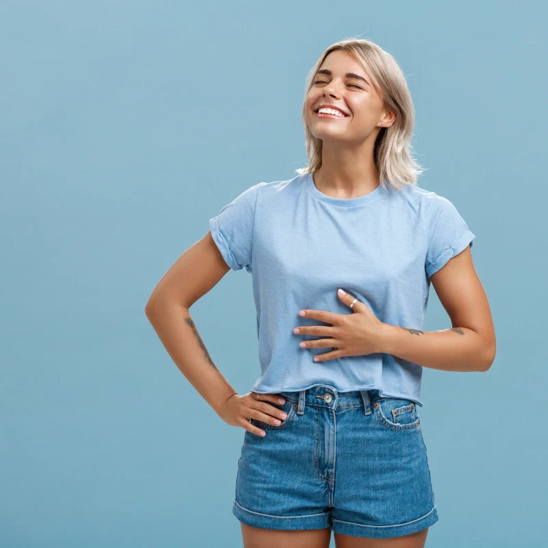 En kvinne med god fordøyelse 