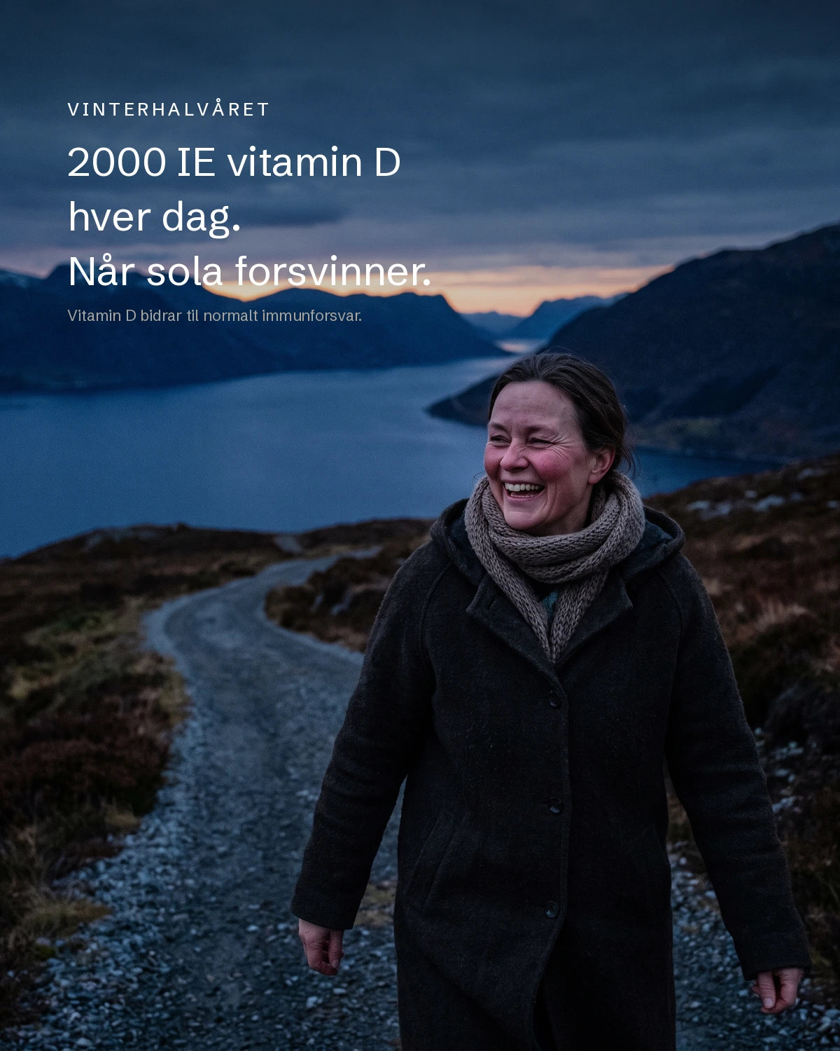 2000 IE vitamin D hver dag gjennom den norske vinteren