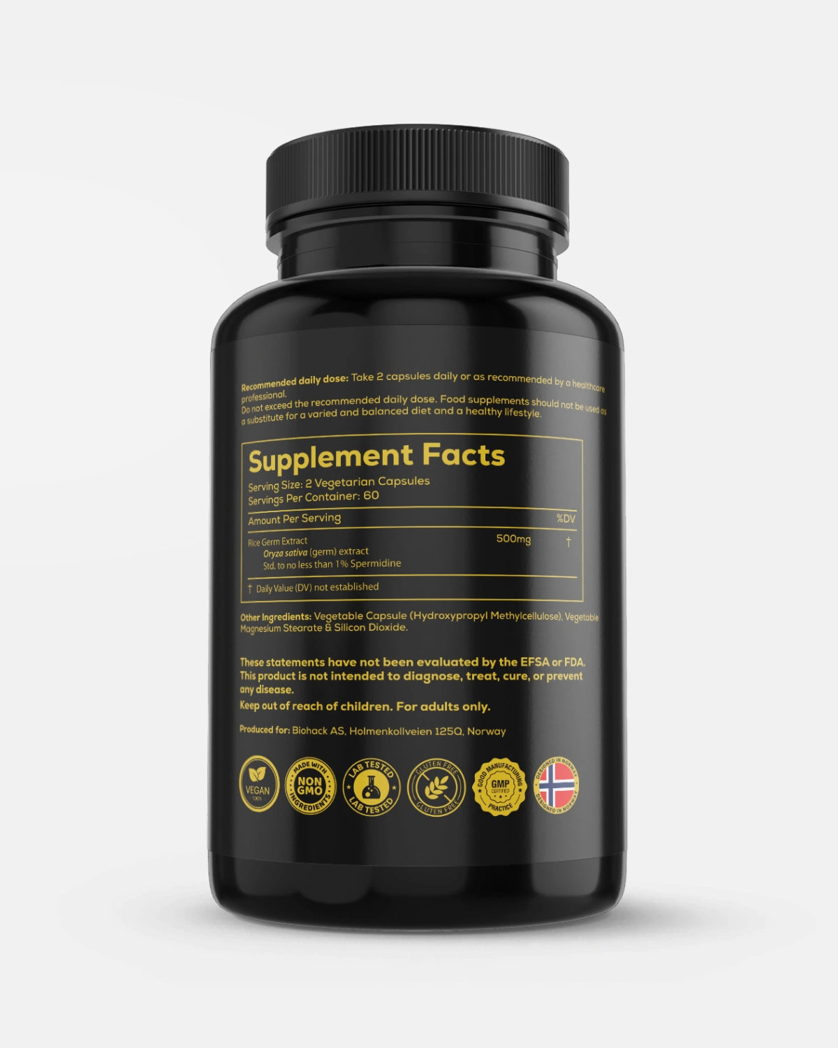 Spermidine | Cellulær Fornyelse & Autofagi | 120 Kapsler