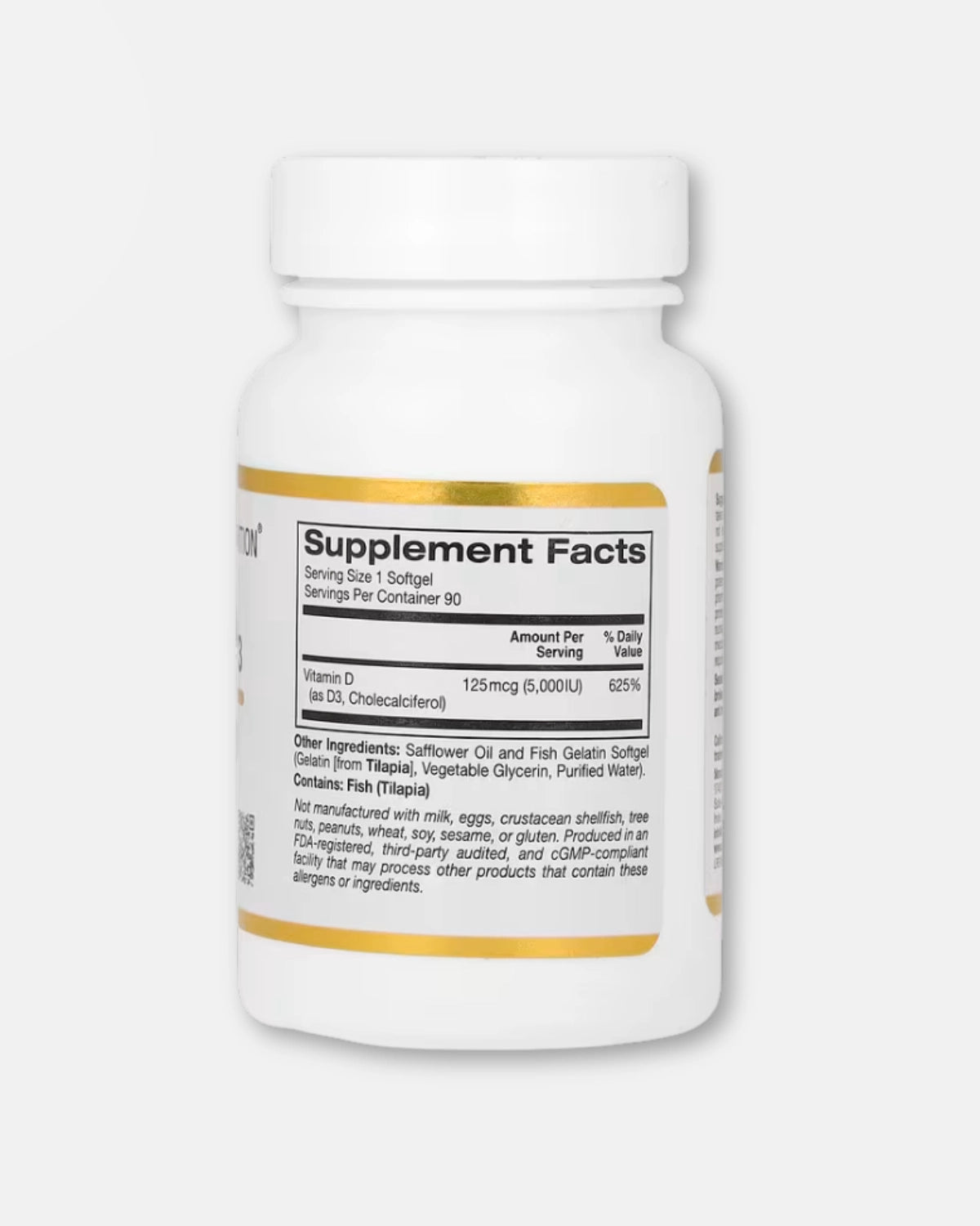 Vitamin D3 – 5 000 IU (125 mcg) – 90 kapsler