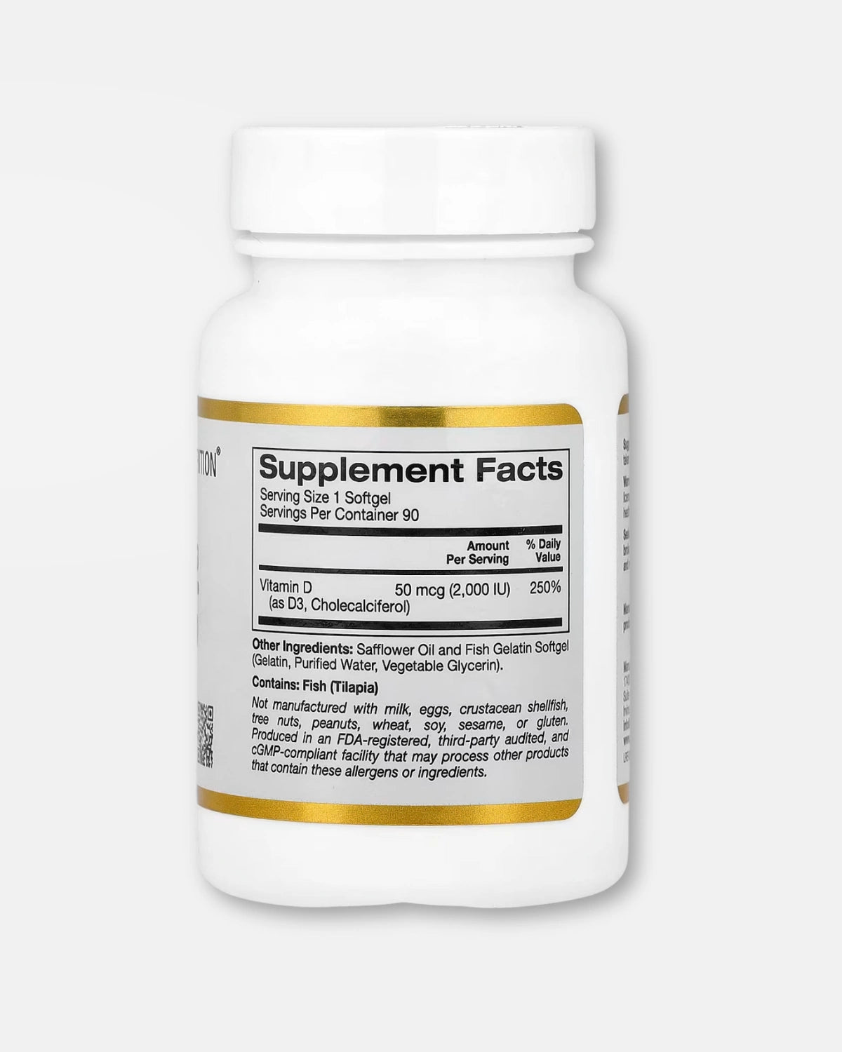 Vitamin D3 – 2 000 IU (50 mcg) – 90 kapsler