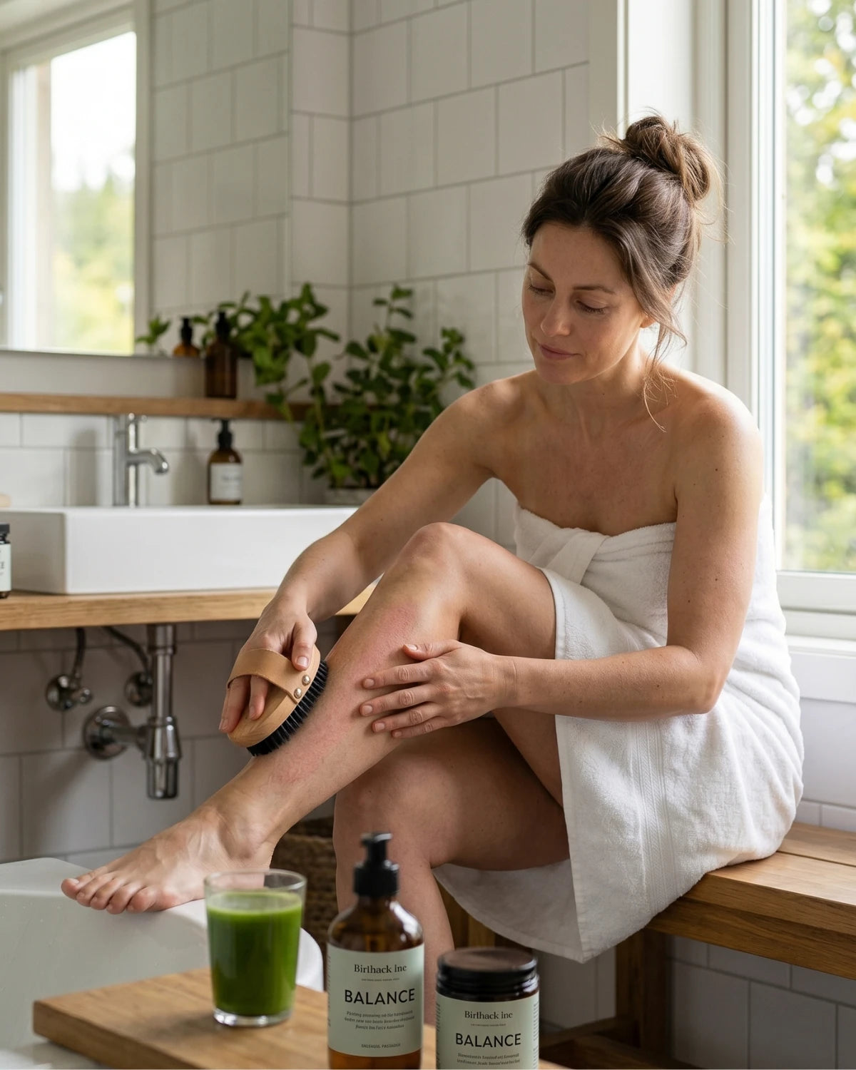 Ione-Tørrbørste med Kobber | Lymfedrenasje & Cellulær Detox