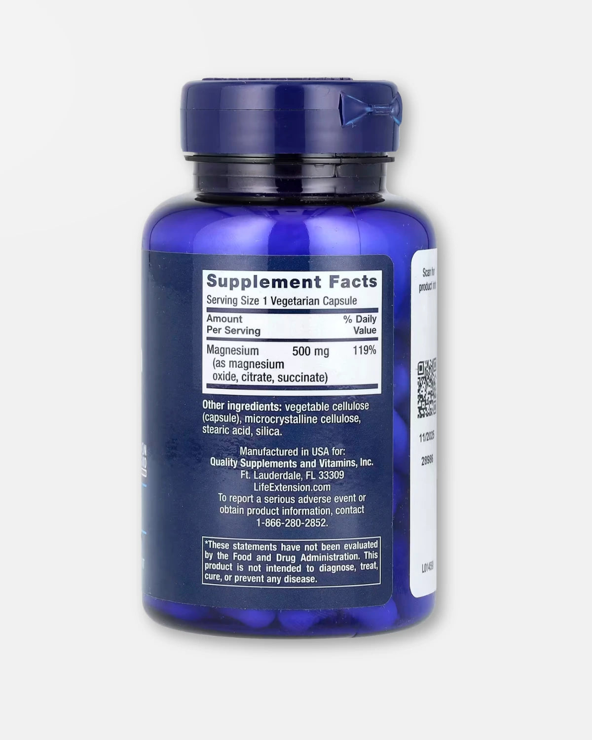 Magnesium 500 mg, 100 Kapsler