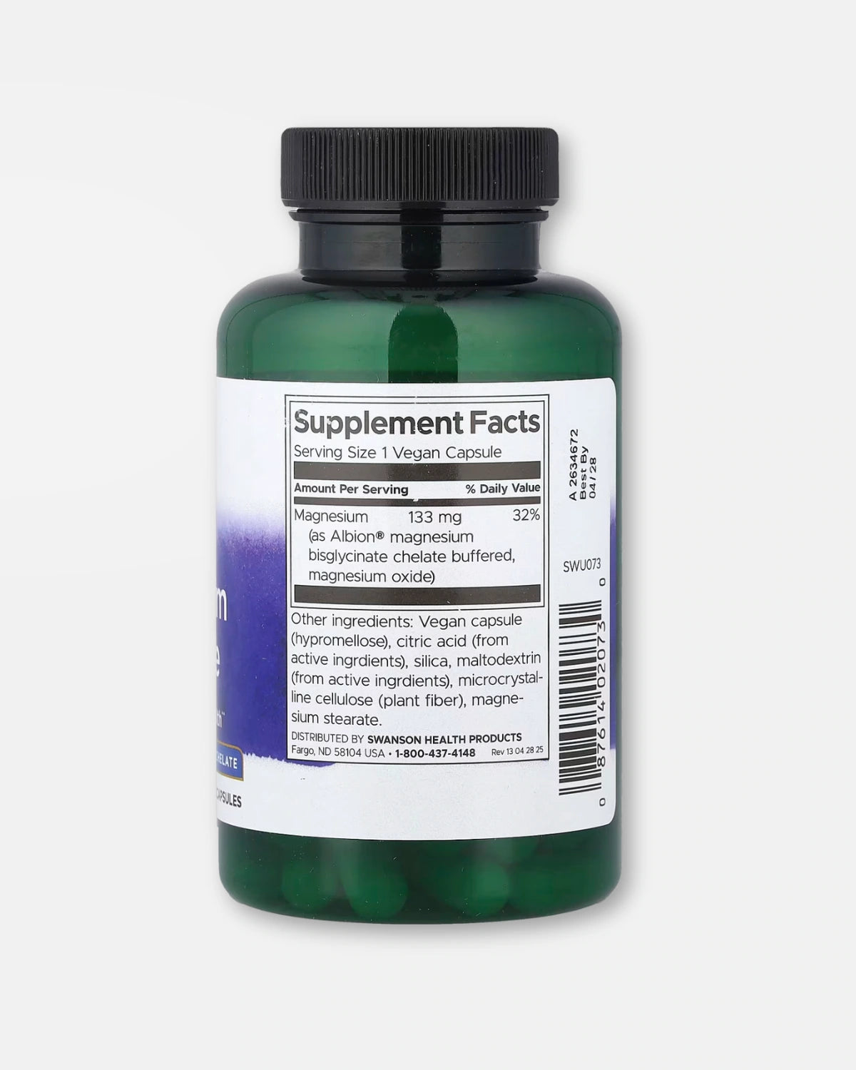 Magnesium Glycinate 133 mg 90 kapsler